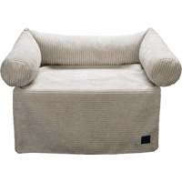 Designed by Lotte Bankkussen Ribbed Lichtgrijs 70 x 50 x 13,5 cm
