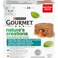 Gourmet Nature's Creations Blik Mousse met Saus Zeevis 8 x 85 gr