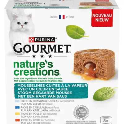 Gourmet Nature's Creations Blik Mousse met Saus Zeevis 8 x 85 gr