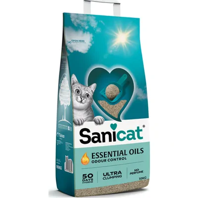 Sanicat Essential Oils Ultra Cream Kattenbakvulling Fragrance Free 10 kg