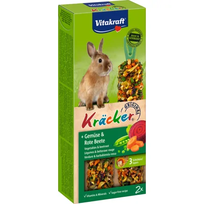 Vitakraft Konijn Kracker Groente - Biet 2 stuks