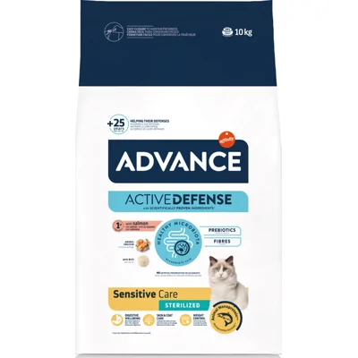 Advance Sterilized Sensitive High Protein met zalm kattenvoer 10 kg