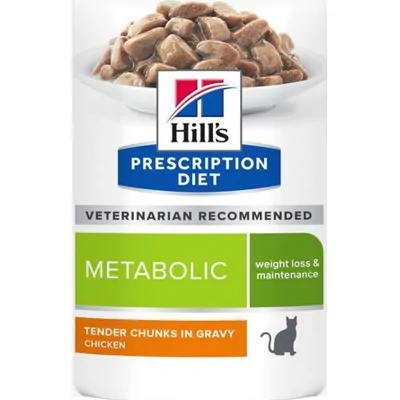 Hill's Metabolic Weight Management - Feline zakjes 48x 85 gr - Kip