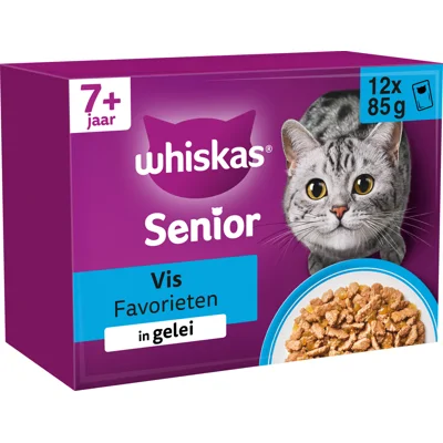 Whiskas 7+ Selectie in gelei - Vis - 24 x 85 g