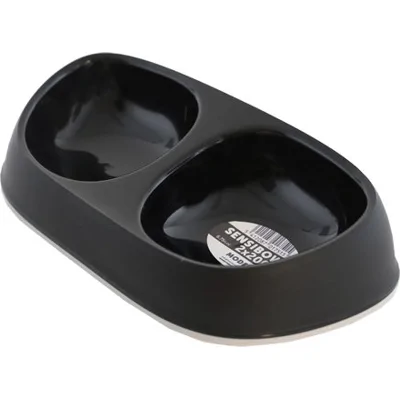 Moderna Sensi Bowl - Dubbele Voerbak - Zwart