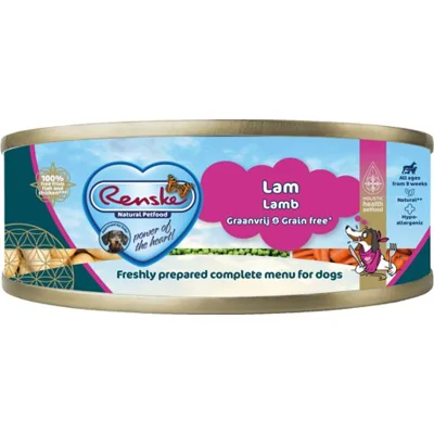Renske Vers Graanvrij Hondenvoer - Blik - Lam - 48 x 95 g
