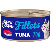 Edgard & Cooper graanvrij tonijnfilets kat natvoer blikje 70gr
