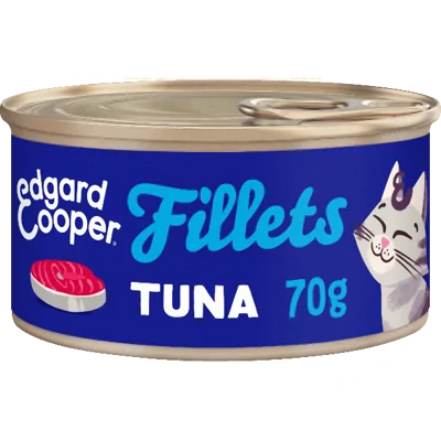 Edgard & Cooper graanvrij tonijnfilets kat natvoer blikje 70gr