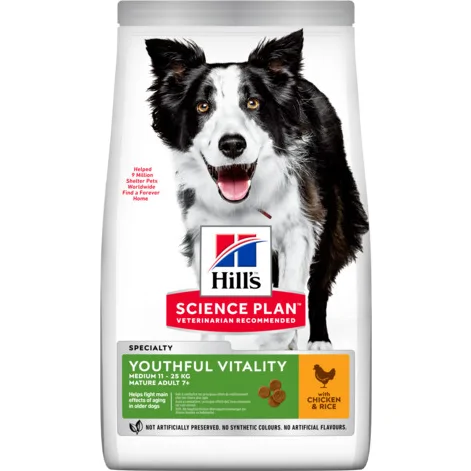 Hill's Science Plan Hond Mature Adult Senior Vitality Medium Kip 14kg