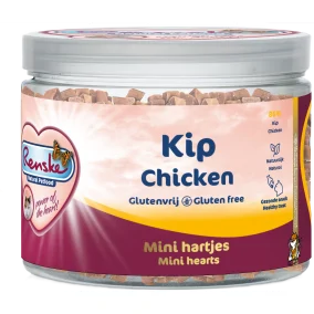 Renske Gezonde Beloning Kat Hartjes Kip/Wortel 100gr (LET OP: THT 7-2025)
