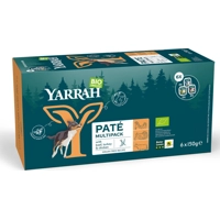4x Yarrah Bio Hondenvoer Multipack Paté Graanvrij Kip&Kalkoen&Rund 6 x 150 gr