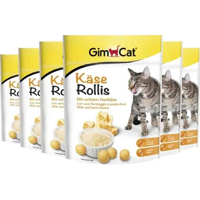 6x GimCat Kaas Rollis 140 gr