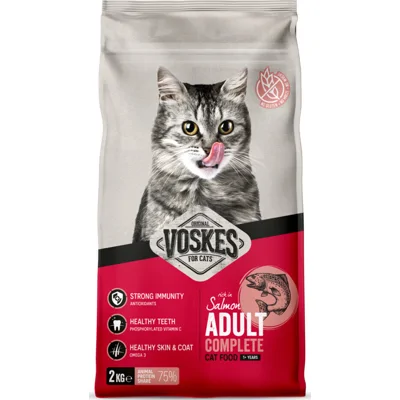 6x Voskes Kattenbrokken Adult Zalm 2 kg