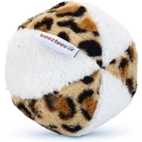 Beeztees Pluche Hondenspeelgoed Safari Bal 11 cm Wit - Bruin