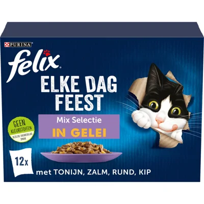 Felix Elke Dag Feest Mix Selectie in Gelei 12 x 85 gr