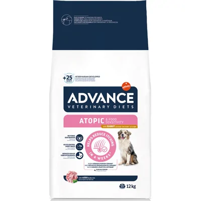 Advance Veterinary Diets Atopic Medium Maxi met konijn hondenvoer 12 kg