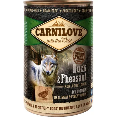 Carnilove eend en fazant natvoer hond (blik) 1 tray (6 x 400 g)