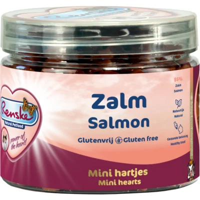 Renske Gezonde Beloning Kat Hartjes Zalm 100gr