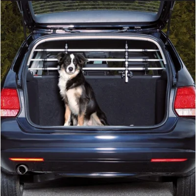 Trixie hondenrek auto zilver / zwart 96-163x75-110 cm