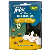 Felix Naturally Delicious met kip en vleugje kattenkruid snacks 180 g