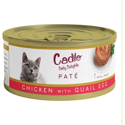 Cadilo Daily Delights - kip met kwartelei paté - natvoer kat (70 g) 1 verpakking (6 x 70g)