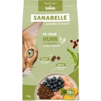 Sanabelle No Grain met kip en bosbessen graanvrij katttenvoer 2 kg
