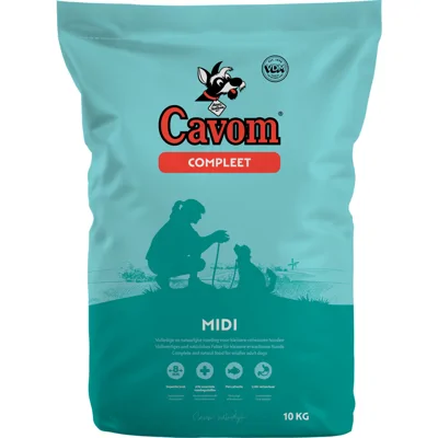 2x Cavom Compleet Hondenvoer Droog Midi 10 kg