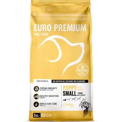 4x Euro-Premium Puppy Small Kip - Rijst 3 kg