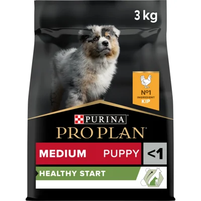 4x Pro Plan Puppy Medium Healthy Start Kip 3 kg