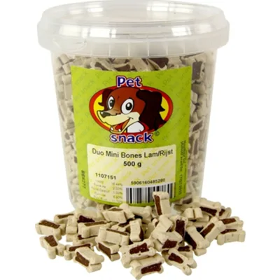 Petsnack Mini Botjes Duo Lam - Rijst 500 gr