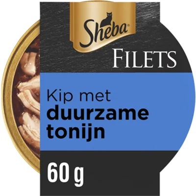 Sheba Filets Kattenvoer Natvoer Tonijn&Kip in Saus 60 gr