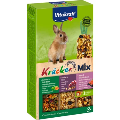 Vitakraft Konijn Kracker Noten - Bosbessen - Groente 3 stuks