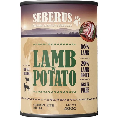 Seberus Lamb w/Potato graanvrij natvoer hond 12 x 400 g