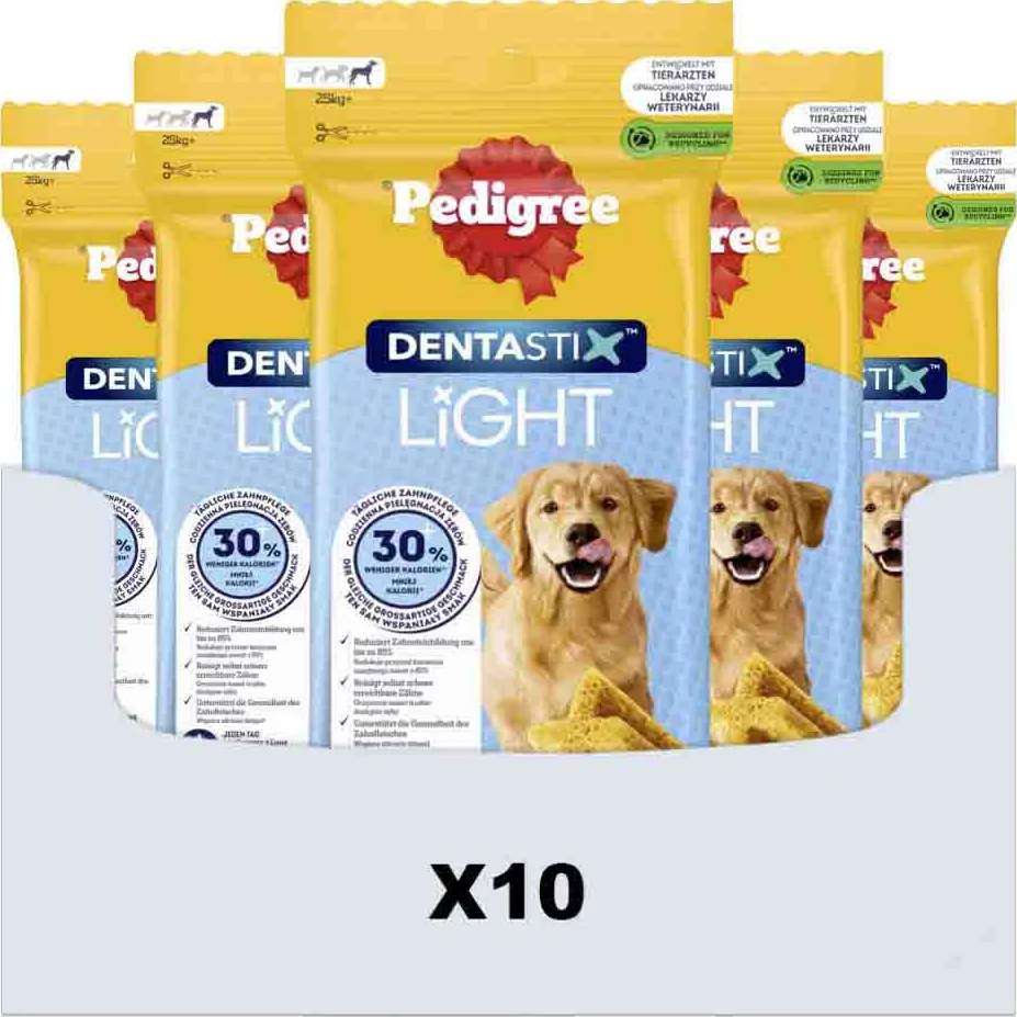 10x Pedigree Hondensnack Dentastix Light Large 87 gr