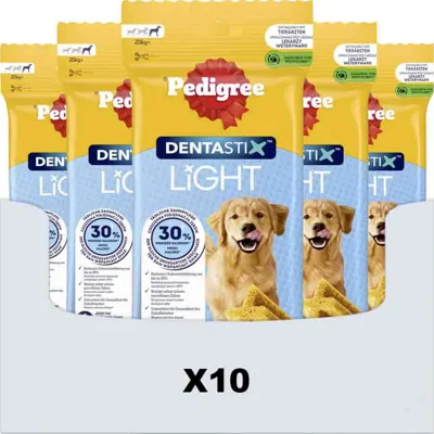 10x Pedigree Hondensnack Dentastix Light Large 87 gr