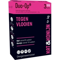 Duo-Op spot-on anti-vlooienmiddel voor kat en konijn 80mg (4+ kg) 2 x 3 pipetten