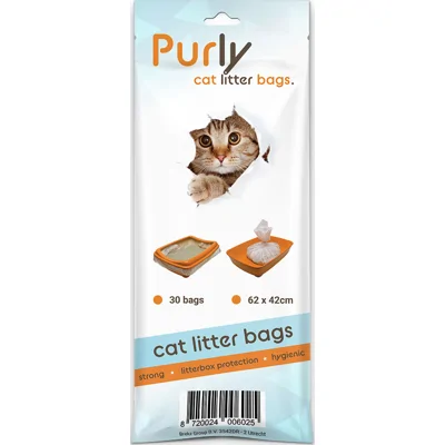 Purly kattenbakzakken (30 stuks) 3 verpakkingen