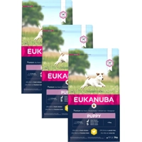 3x Eukanuba Growing Puppy Medium Hondenvoer Small 3 kg