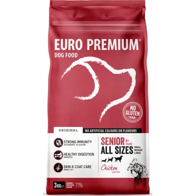 4x Euro-Premium Senior Kip - Rijst 3 kg