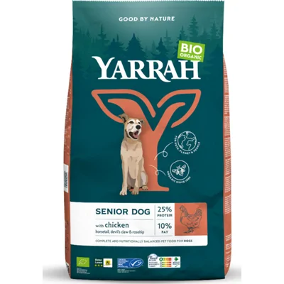4x Yarrah Bio Hondenvoer Senior Kip 2 kg