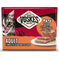 Voskes Original Paté Adult Kalkoen&Kip&Pompoen 8 x 95 gr