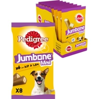 8x Pedigree Jumbstone Hondensnacks Mini Kip&Lam 160 gr