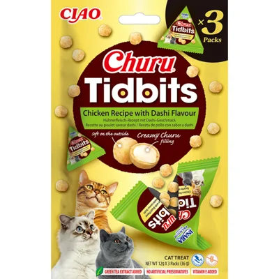Ciao Kattensnack Churu Luxury Chicken Dashi 3 x 12 gr