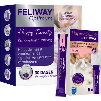 Feliway Optimum Startset + Happy Snack Zalm