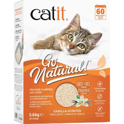 Catit Go Natural! Erwtenzand vanille aroma 5,6 kg