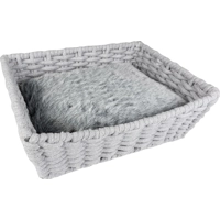 Duvo+ oyster mand rechthoekig in katoentouw grijs 45x34x16cm