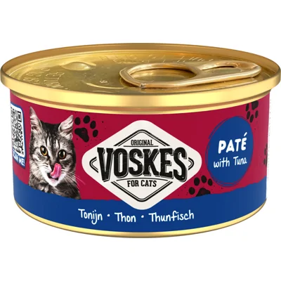 24x Voskes Kattenvoer Nat Paté Tonijn 85 gr