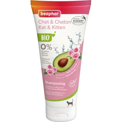 3x Beaphar Bio Shampoo Tube Kat Kitten 200 ml