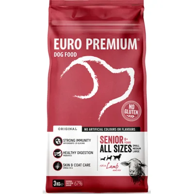 4x Euro-Premium Senior Lam - Rijst 3 kg