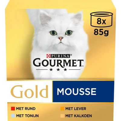 6x Gourmet Gold Fijne Mousse Rood 8 x 85 gr
